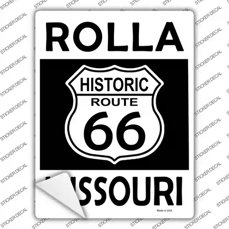Rolla Missouri Historic Route 66 Novelty Rectangle Sticker Decal
