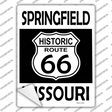 Springfield Missouri Historic Route 66 Novelty Rectangle Sticker Decal