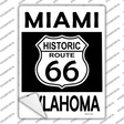 Miami Oklahoma Historic Route 66 Novelty Rectangle Sticker Decal