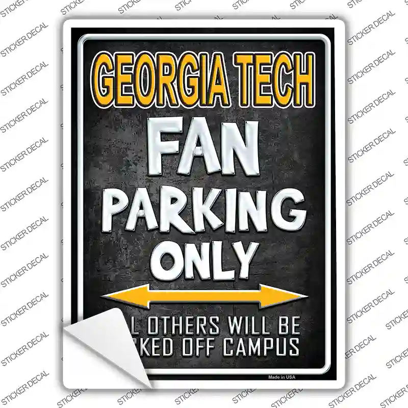 Georgia Tech Novelty Rectangle Sticker Decal