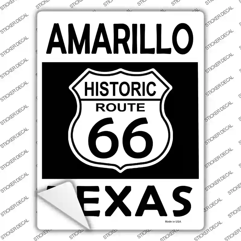Amarillo Texas Historic Route 66 Novelty Rectangle Sticker Decal