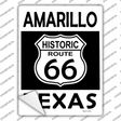 Amarillo Texas Historic Route 66 Novelty Rectangle Sticker Decal