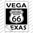 Vega Texas Historic Route 66 Novelty Rectangle Sticker Decal