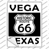 Vega Texas Historic Route 66 Novelty Rectangle Sticker Decal