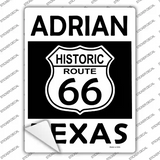 Adrian Texas Historic Route 66 Novelty Rectangle Sticker Decal