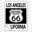 Los Angeles California Historic Route 66 Novelty Rectangle Sticker Decal