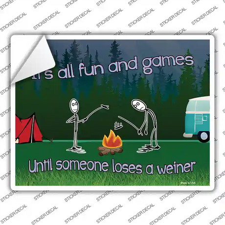All Fun and Games Novelty Rectangle Sticker Decal
