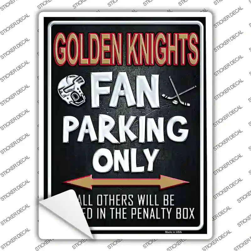 Golden Knights Fan Novelty Rectangular Sticker Decal