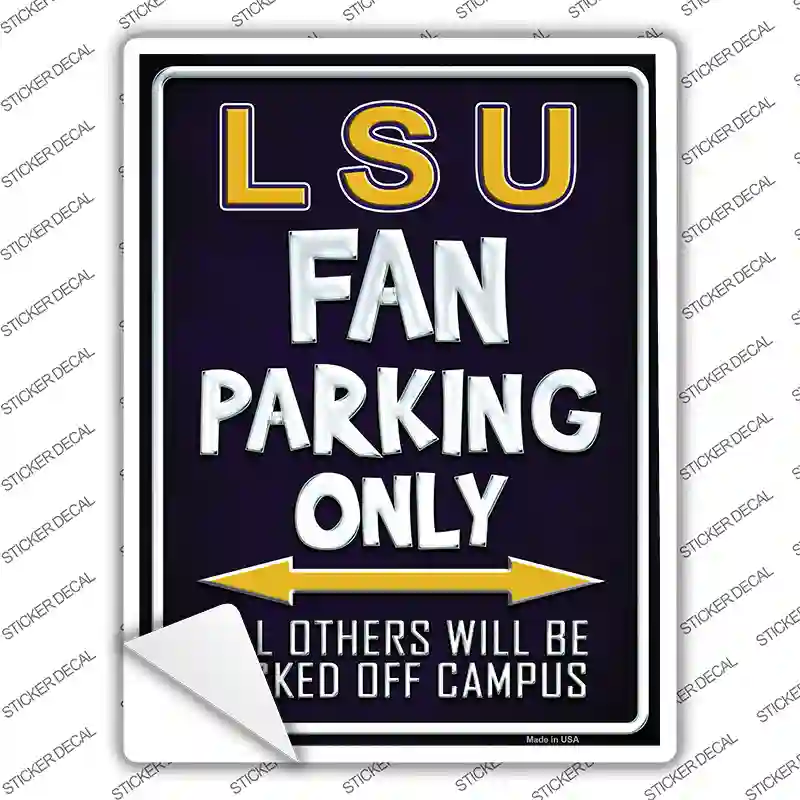 LSU Novelty Rectangle Sticker Decal