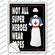 Nurse Superhero Novelty Rectangle Sticker Decal