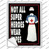 Nurse Superhero Novelty Rectangle Sticker Decal