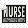 Cute Nurse, Restart Heart Novelty Rectangle Sticker Decal