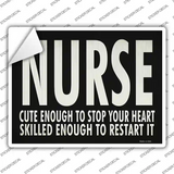 Cute Nurse, Restart Heart Novelty Rectangle Sticker Decal