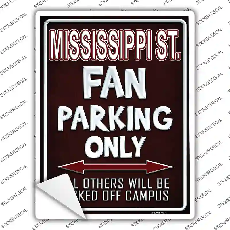 Mississippi State Novelty Rectangle Sticker Decal