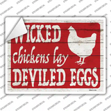 Wicked Chickens Lay Deviled Eggs Novelty Rectangle Sticker Decal