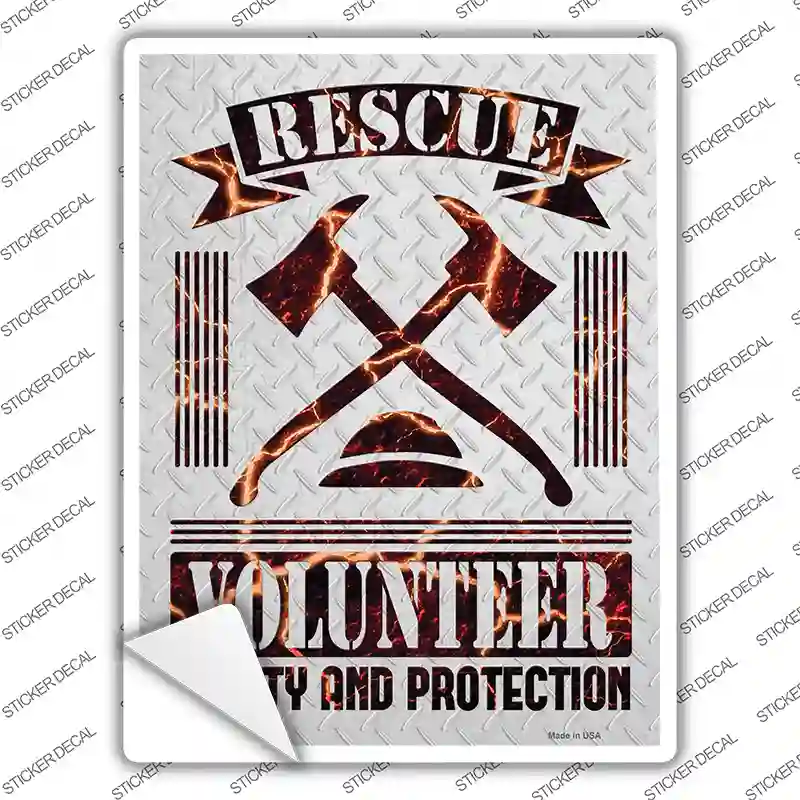 Rescue Volunteer Novelty Rectangle Sticker Decal