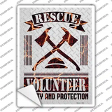 Rescue Volunteer Novelty Rectangle Sticker Decal