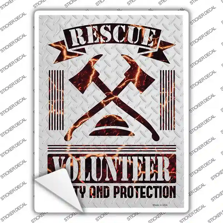 Rescue Volunteer Novelty Rectangle Sticker Decal