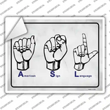 American Language Novelty Rectangle Sticker Decal