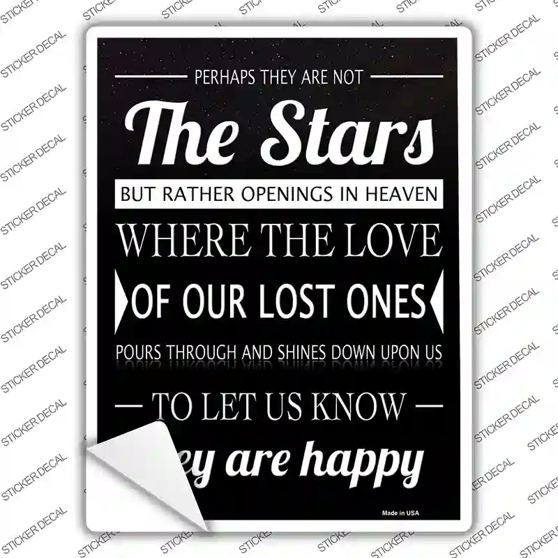 Stars They Are Happy Novelty Rectangular Sticker Decal