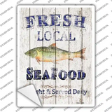 Fresh Local Seafood Novelty Rectangle Sticker Decal