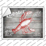 Lobster Fresh off the Boat Novelty Rectangle Sticker Decal