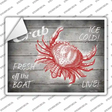 Crab Fresh off the Boat Novelty Rectangle Sticker Decal