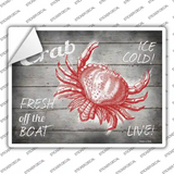 Crab Fresh off the Boat Novelty Rectangle Sticker Decal