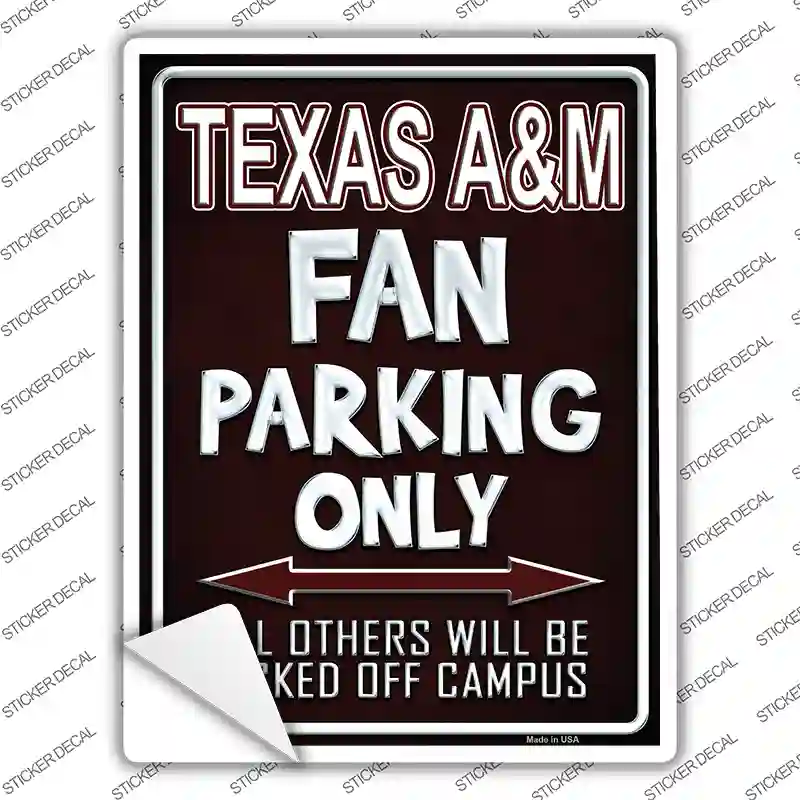 Texas A & M Novelty Rectangle Sticker Decal