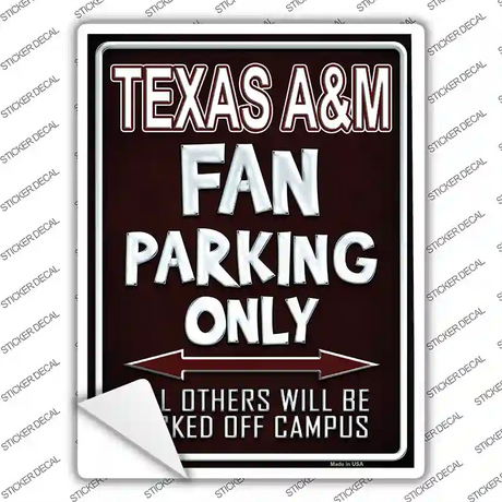 Texas A & M Novelty Rectangle Sticker Decal