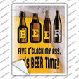 Its Beer Time Novelty Rectangle Sticker Decal