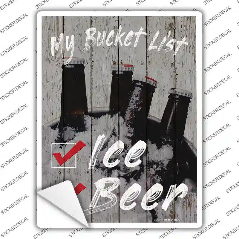 My Bucket List Novelty Rectangle Sticker Decal