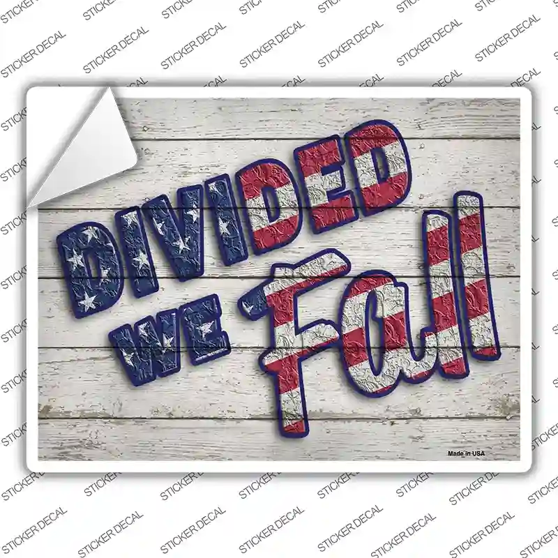 Divided We Fall Novelty Rectangle Sticker Decal