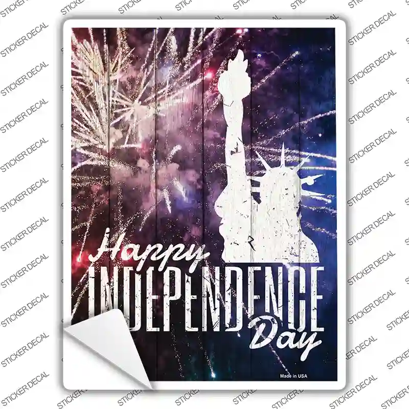 Happy Independence Day Novelty Rectangle Sticker Decal