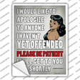 Please Be Patient Novelty Rectangle Sticker Decal