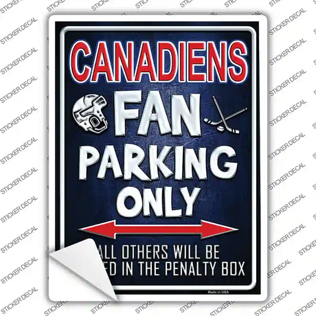 Canadiens Novelty Rectangle Sticker Decal