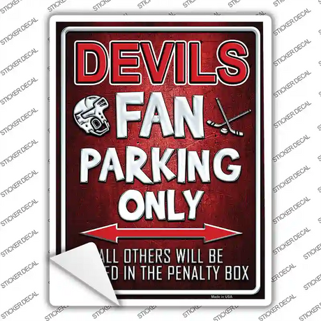 Devils Novelty Rectangle Sticker Decal