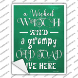 Wicked Witch and Grumpy Toad Novelty Rectangle Sticker Decal