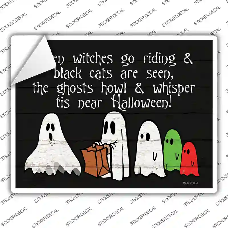Ghosts Trick or Treat Costumes Novelty Rectangle Sticker Decal
