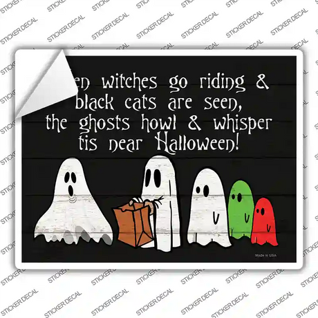 Ghosts Trick or Treat Costumes Novelty Rectangle Sticker Decal