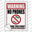 No Phones Beyond This Point Novelty Rectangle Sticker Decal