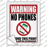 No Phones Beyond This Point Novelty Rectangle Sticker Decal