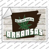 Get High In Arkansas Novelty Rectangle Sticker Decal