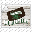 Get High In Connecticut Novelty Rectangle Sticker Decal