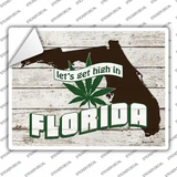 Get High In Florida Novelty Rectangle Sticker Decal