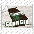 Get High In Georgia Novelty Rectangle Sticker Decal