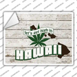 Get High In Hawaii Novelty Rectangle Sticker Decal