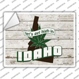Get High In Idaho Novelty Rectangle Sticker Decal