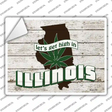 Get High In Illinois Novelty Rectangle Sticker Decal
