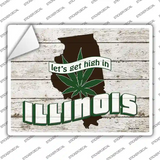 Get High In Illinois Novelty Rectangle Sticker Decal